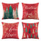 Jingle Jollys Christmas Cushion Covers Set of 4 Pillow Covers 45x45cm with 4 Cute Patterns Red