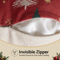Jingle Jollys Christmas Cushion Covers Set of 4 Pillow Covers 45x45cm with 4 Cute Patterns Red