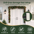 Jingle Jollys Christmas Garland Hook Wreath Hanger Fits 85-160CM Door No Drill