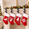 Jingle Jollys Christmas Stocking Set 4 Velvet Stockings 46.5cm & 4 No-Drill Holders