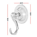 Jingle Jollys 2x Suction Cup Hooks Heavy Duty Christmas Wreath Hanger Window 5kg