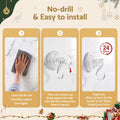 Jingle Jollys 2x Suction Cup Hooks Heavy Duty Christmas Wreath Hanger Window 5kg