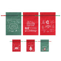Jingle Jollys 12PCS Christmas Gift Bags Reusable Drawstring Candy Treats Bags 2 Sizes