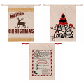 Jingle Jollys 3PCS Christmas Gift Storage Bags Large Reusable Personalised Canvas Bags