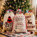 Jingle Jollys 3PCS Christmas Santa Sacks Large Reusable Personalised Canvas Gift Storage Bags
