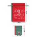 Jingle Jollys 6PCS Christmas Santa Sacks Drawstring Reusable Gift Storage Bags 2 Sizes