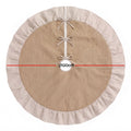 Jingle Jollys 120cm Christmas Tree Skirt Linen Christmas Tree Mat Decor