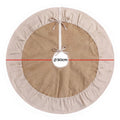 Jingle Jollys 90cm Christmas Tree Skirt Linen Christmas Tree Mat Decor