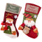 Jingle Jollys Christmas Stockings 2 Pack Large 3D Plush Santa Snowman 43.5cm Christmas Decor for Family Holiday Christmas Party Decorations