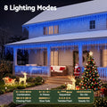 Jingle Jollys 32M Christmas Lights Solar Icicle String Lights 960 LED Blue