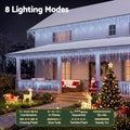 Jingle Jollys 32M Christmas Lights Solar Icicle String Lights 960 LED Cool White