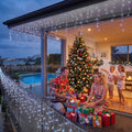 Jingle Jollys 32M Christmas Lights Solar Icicle String Lights 960 LED Cool White