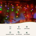 Jingle Jollys 960 LED Icicle Christmas Lights Multi-coloured 32M