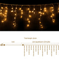 Jingle Jollys 960 LED Icicle Lights Warm White 32M Christmas