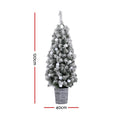 Jingle Jollys Christmas Tree 1.2M Potted Snowy Xmas