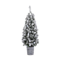 Jingle Jollys Christmas Tree 1.2M Potted Snowy Xmas
