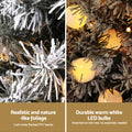 Jingle Jollys Christmas Tree 1.2M Potted Snowy Xmas