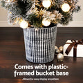 Jingle Jollys Christmas Tree 1.2M Potted Snowy Xmas