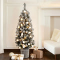 Jingle Jollys Christmas Tree 1.2M Potted Snowy Xmas