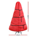 Jingle Jolly Christmas Tree Storage Bag 8ft Red Zipper Xmas