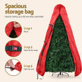 Jingle Jolly Christmas Tree Storage Bag 8ft Red Zipper Xmas