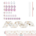 Jingle Jollys Christmas Tree Decoration 34pcs Baubles Ribbon Ornaments