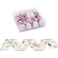 Jingle Jollys Christmas Tree Decoration 34pcs Baubles Ribbon Ornaments