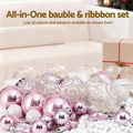 Jingle Jollys Christmas Tree Decoration 34pcs Baubles Ribbon Ornaments