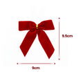 Jingle Jollys 24Pcs Red Velvet Christmas Bows Tree Decorations Xmas Decor