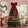 Jingle Jollys Red Velvet Christmas Bows Tree Decorations Xmas Ornaments