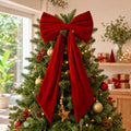 Jingle Jollys Red Velvet Christmas Bows Tree Decorations Xmas Ornaments