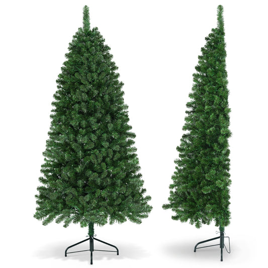 Jingle Jollys 1.8M LED Corner Christmas Tree Half 8 Modes