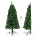 Jingle Jollys 1.8M LED Corner Christmas Tree Half 8 Modes