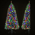Jingle Jollys 1.8M LED Corner Christmas Tree Half 8 Modes