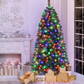 Jingle Jollys 1.8M LED Corner Christmas Tree Half 8 Modes