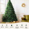 Jingle Jollys 2.4m Pre-Lit Christmas Tree 1488 LED Green with Red Storage Bag