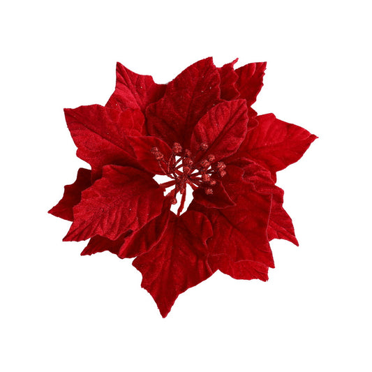 Jingle Jollys 14pc Christmas Tree Flowers Red Xmas Garland Ornaments