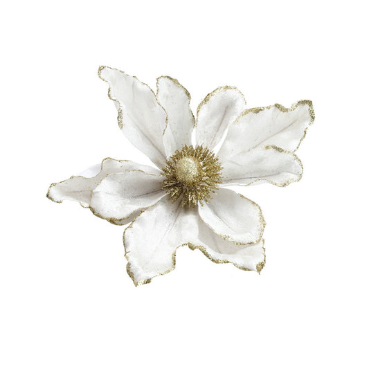 Jingle Jollys 14Pc Christmas Tree Flower Garland Wreath Magnolia White