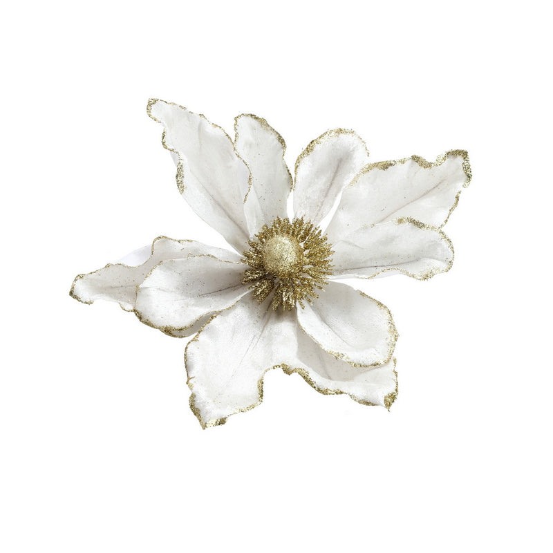 Jingle Jollys 14Pc Christmas Tree Flower Garland Wreath Magnolia White