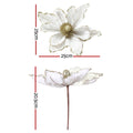 Jingle Jollys 14Pc Christmas Tree Flower Garland Wreath Magnolia White