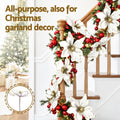 Jingle Jollys 14Pc Christmas Tree Flower Garland Wreath Magnolia White