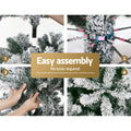 Jingle Jollys Christmas Tree 1.8M Snowy 758 Tips Xmas Decorations