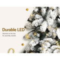 Jingle Jollys Christmas Tree 1.8M 350 LED Lights Snowy