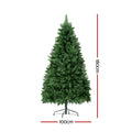 Jingle Jollys 1.8m RGB LED Christmas Tree 890 Tips Remote