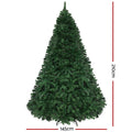 Jingle Jollys Christmas Tree 2.1m 2800 LED Lights 8 Modes