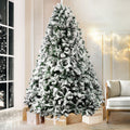 Jingle Jollys Christmas Tree 2.4M Snow Flocked 1500 Tips