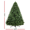 Jingle Jollys Christmas Tree 2.4M Green 1500 Tips Xmas Decorations