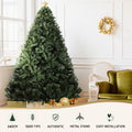 Jingle Jollys Christmas Tree 2.4M Green 1500 Tips Xmas Decorations