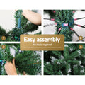 Jingle Jollys 2.4M Snowy Christmas Tree 1500 Tips Xmas