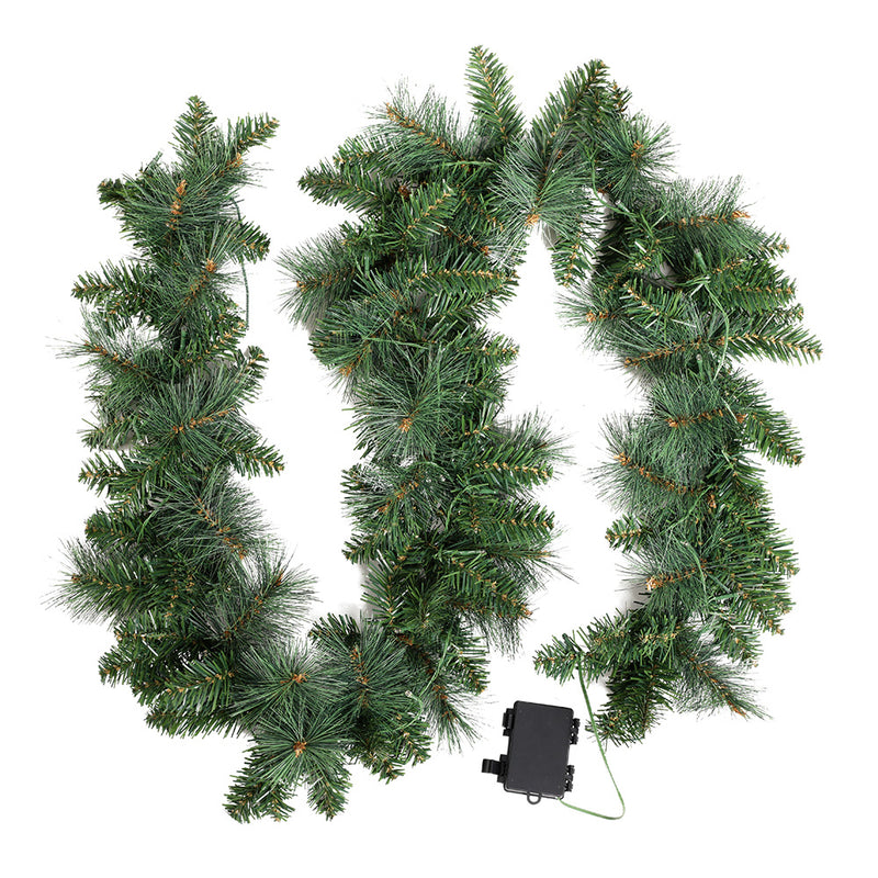 Jingle Jollys 1.8m Christmas Garland LED Lights Xmas Decorations